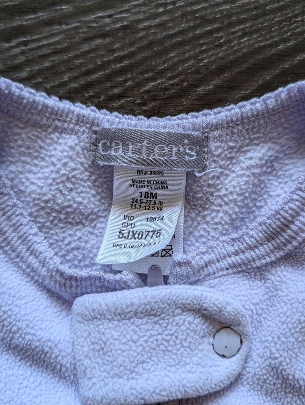 Carter's Fleece One-Piece Footie Pajamas Set of 4 Size 18 Months - Picture 3 of 12